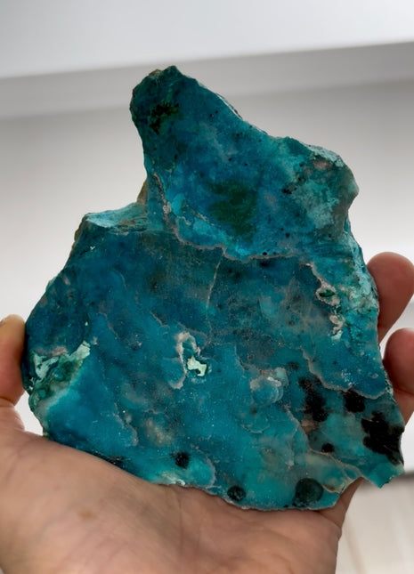 Druzy Blue Chrysocolla - Tenke mine, Congo
