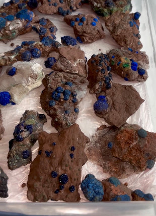 21 Piece Lot ! Rare Blueberry Azurite
