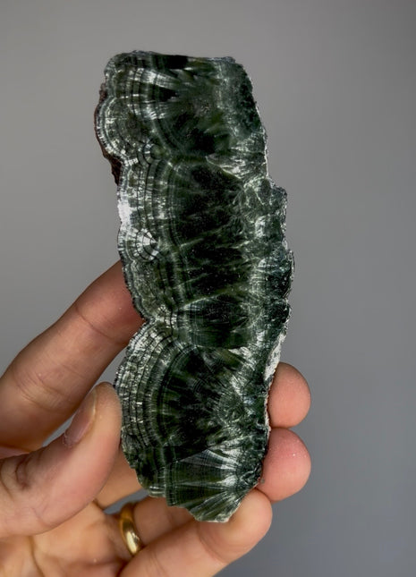 High Grade Chatoyant Green Seraphinite