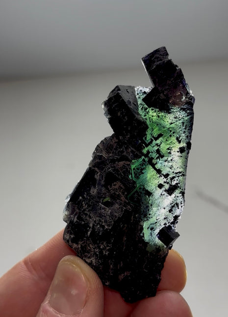 Green and Purple Fluorite PM0447