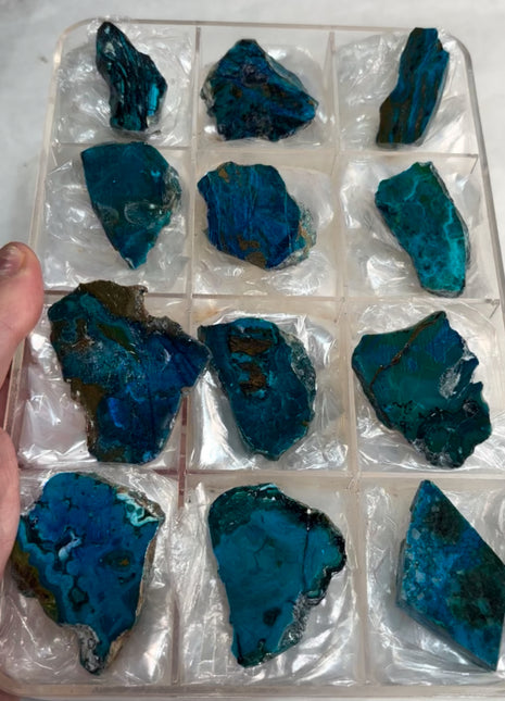 12 Pieces ! Blue Gem Silica Lot