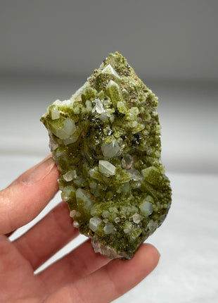 Druzy Green Epidote with Quartz