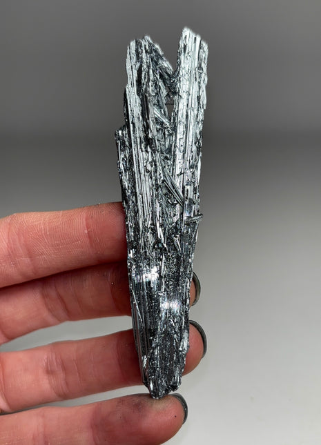 Silvery Stibnite from Wuning mine, China