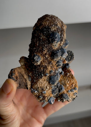 Sphalerite with Calcite Stalactite