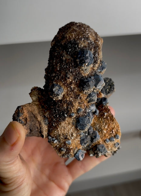 Sphalerite with Calcite Stalactite