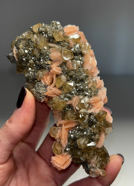 Cerussite with Orange Barite Roses