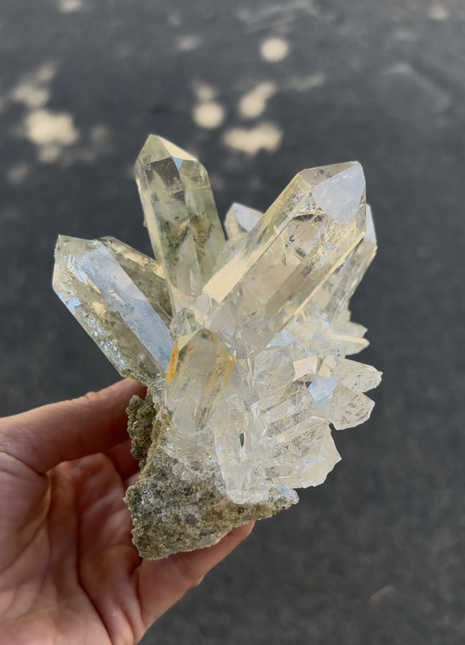 Gem ! Green Chlorite Quartz from Himachal Pradesh