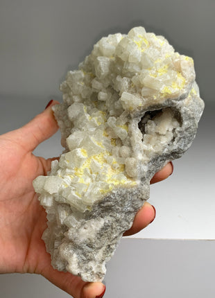 Aragonite with Sulphur - Giumentaro mine - Collection # 118