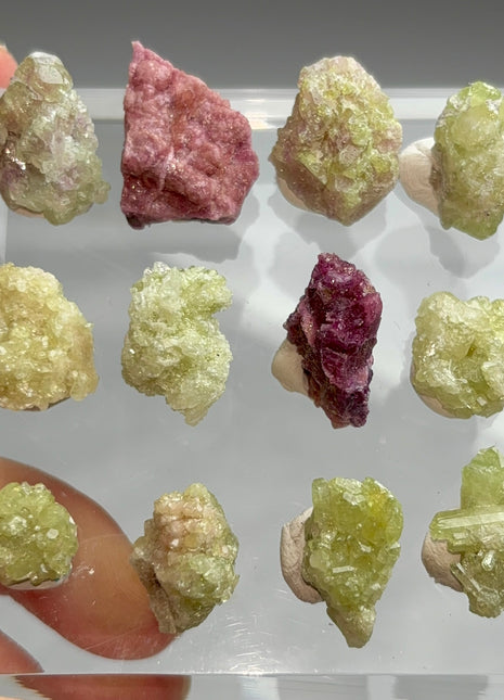 12 Pieces ! Green Purple Vesuvianite Lot