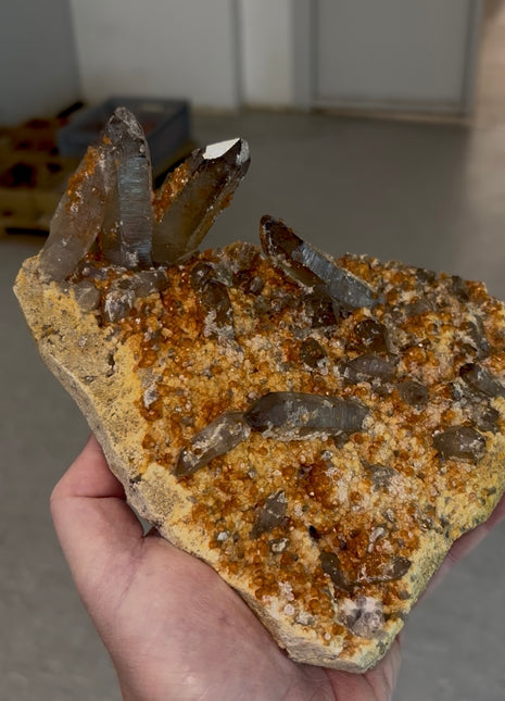 Spessartine Garnet with Smoky Quartz Collection # 674