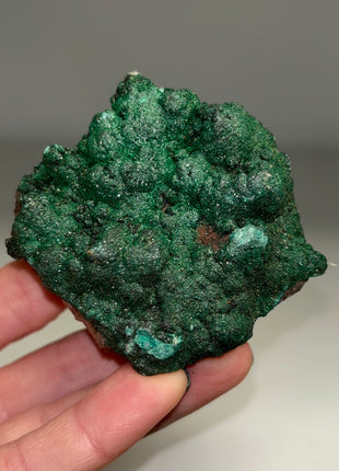 Green Malachite on Smoky Quartz