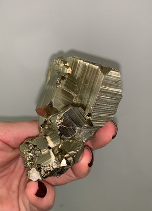 Aesthetic Pyrite Specimen - 408 Grams ! From Huanzala, Peru