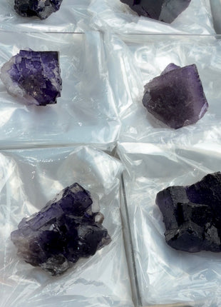 6 Pieces ! Deep Purple Fluorite Lot