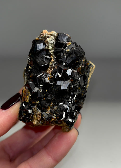 Amazing and Rare ! Black Melanite Garnet Specimen