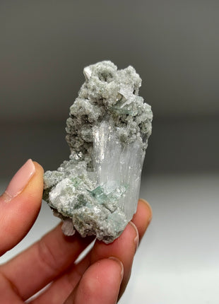 Green Apophyllite with Stilbite, Green Chalcedony