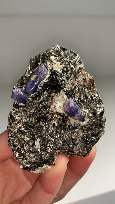 Rare Blue and Purple Sapphire with Biotite - From Madagascar