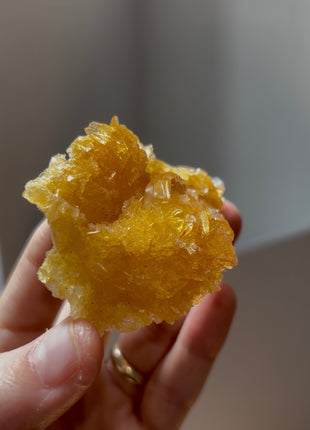 Gemmy Golden Honey Selenite from Peru 💎 PM0395
