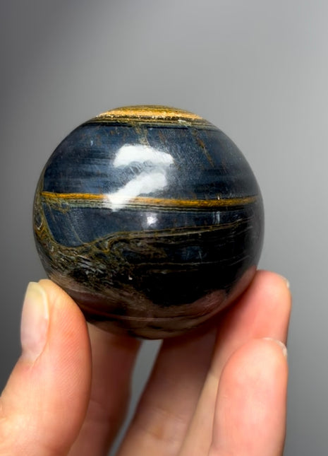 Chatoyant Blue Tiger Eye Sphere