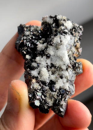 Rainbow Sphalerite with Quartz Flowers PM1237