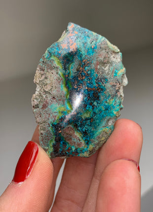 New ! Copper Ore and Blue Chrysocolla in Chalcedony !