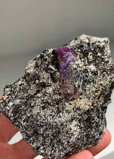 Rare Purple Sapphire with Biotite - From Madagascar