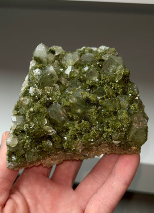 Forest Green Epidote with Quartz