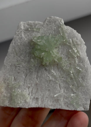 Green Tourmaline Flower with Feldspar PM1398