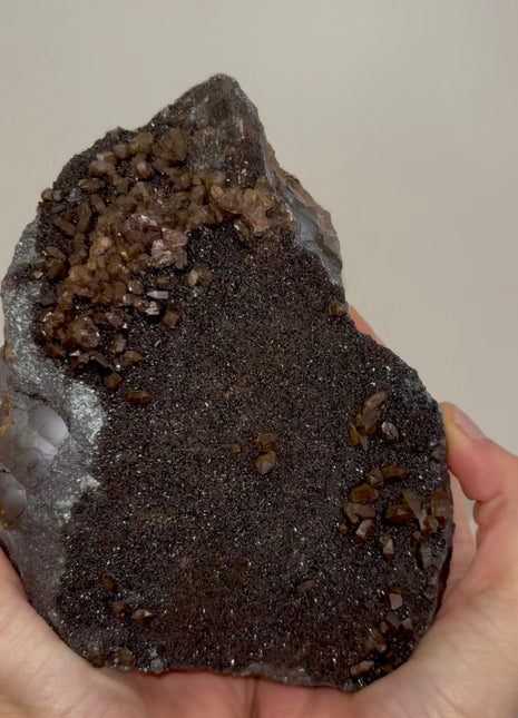 New ! Black Galaxy Hematite with Quartz PM0452