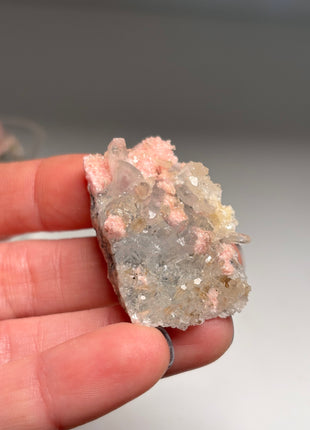 9 Pieces ! Pink Rhodocrosite with Quartz Lot