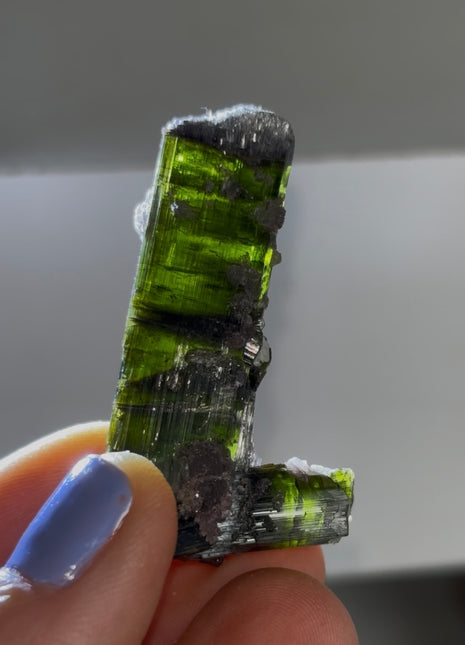New ! Green Tourmaline with Lepidolite