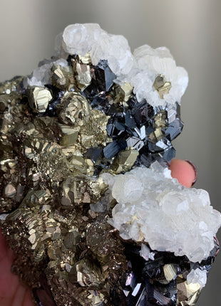 Wow ! Pyrite with Sphalerite and Calcite - From Trepca Mine, Kosovo