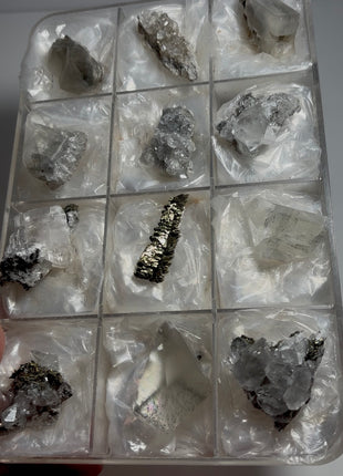 12 Pieces ! Calcite with Marcasite Lot - From Linwood mine