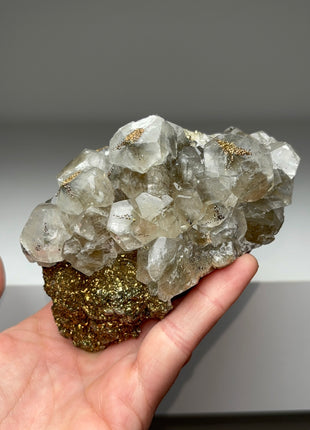 Sparkly Chalcopyrite with Calcite