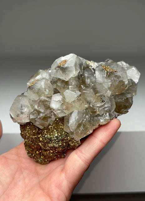 Sparkly Chalcopyrite with Calcite