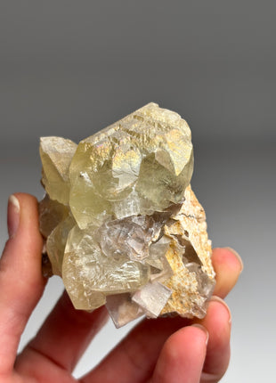 Rare Iridescent Yellow Calcite DW046