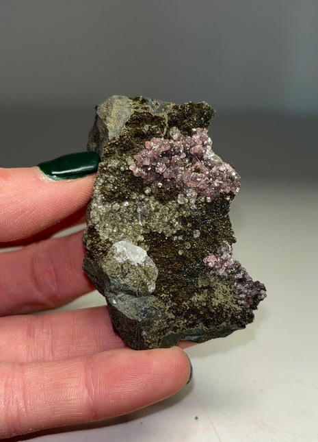 Pink Rhodocrosite Geode from Mexico