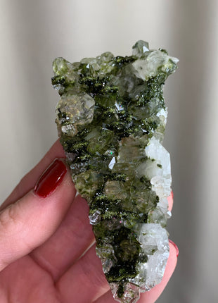 Forest Epidote with Quartz  🌲