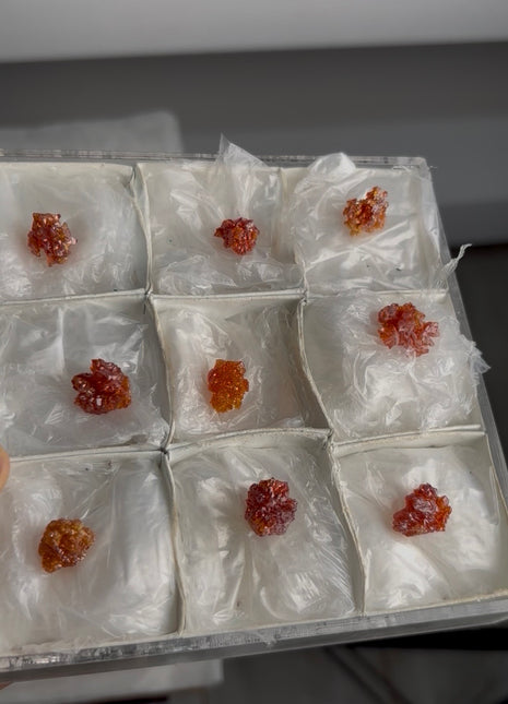 9 Pieces ! Red Zincite Specimens Lot