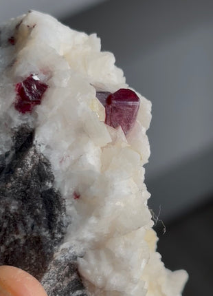 Cherry Red Cinnabar with Dolomite PM0422