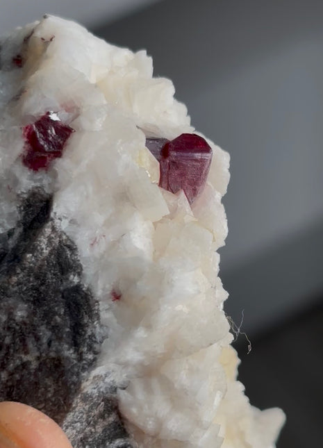 Cherry Red Cinnabar with Dolomite PM0422