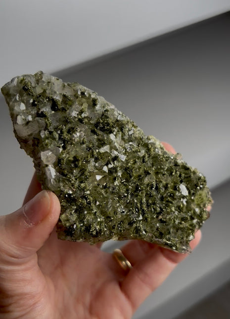 High Grade Forest Green Epidote with Quartz