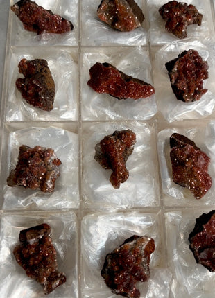 12 Pieces ! Red Calcite Specimens Lot