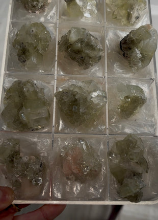 12 Pieces ! High Grade Green Apophyllite Crystals Lot