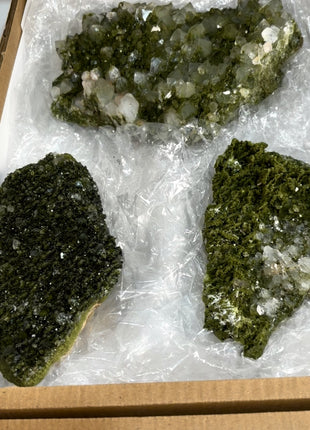 3 Pieces ! High Grade Green Epidote with Quartz Lot