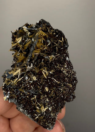 Wow !! Golden Rutile with Hematite