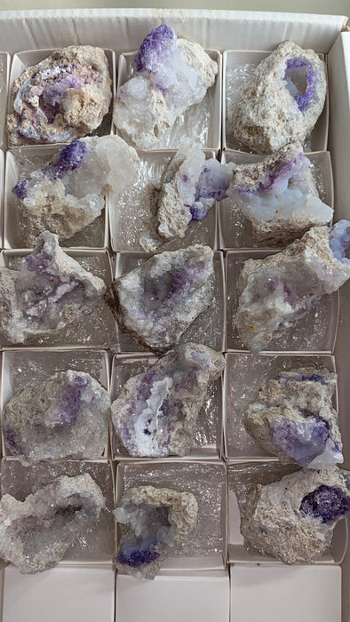 15 Pieces ! Spirit Flower Geode Lot - From San Benito, Mexico