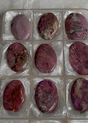9 Pieces ! Pink Cobaltocalcite Palmstones Lot