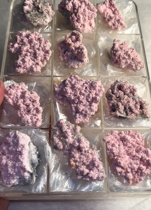 12 Pieces ! Pink Rhodocrosite with Quartz Lot