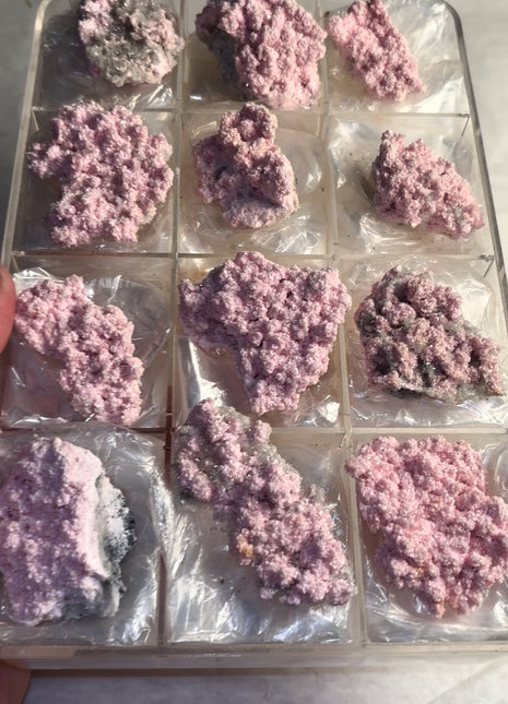 12 Pieces ! Pink Rhodocrosite with Quartz Lot