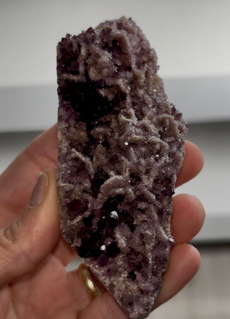 Amethyst with Pink Amethyst after Barite - From Alacam Mine